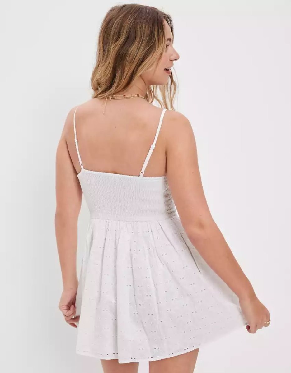 Mini Robe American Eagle AE Corset Cami Blanche Femme | DEM-47876120